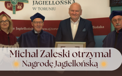 Michał Zaleski otrzymał Nagrodę Jagiellońską